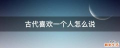 古代喜欢一个人怎么说