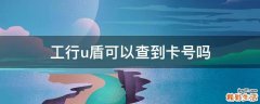 工行u盾可以查到卡号吗