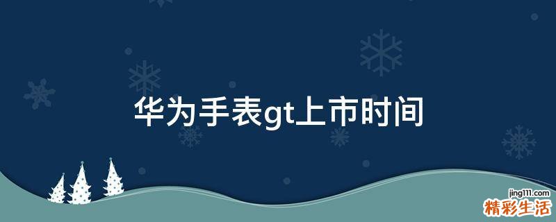 华为手表gt上市时间
