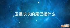 卫星长长的尾巴指什么