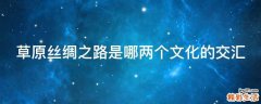 草原丝绸之路是哪两个文化的交汇