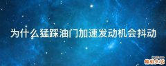 为什么猛踩油门加速发动机会抖动