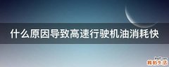 什么原因导致高速行驶机油消耗快