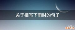 关于描写下雨时的句子