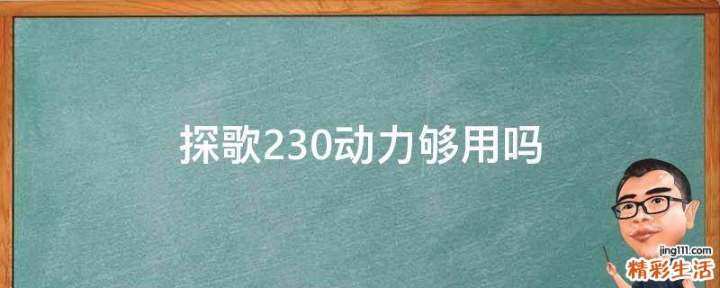 探歌230动力够用吗