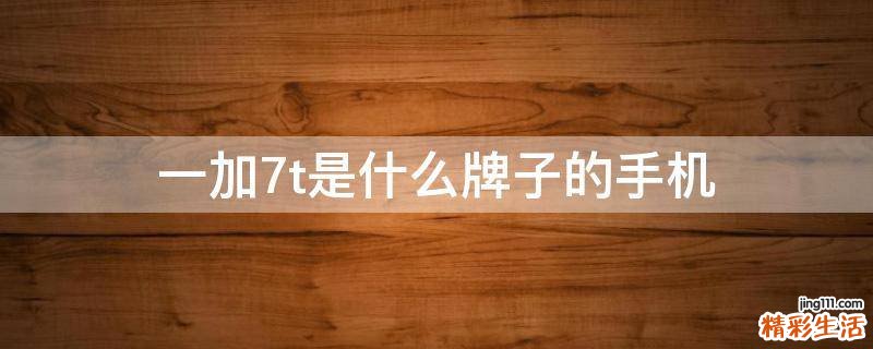 一加7t是什么牌子的手机
