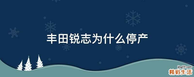 丰田锐志为什么停产