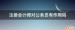 注册会计师对公务员有作用吗