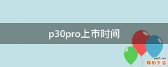 p30pro上市时间