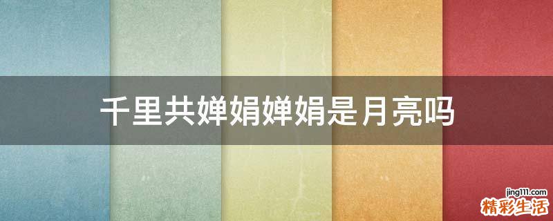 千里共婵娟婵娟是月亮吗
