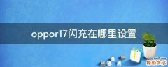 oppor17闪充在哪里设置