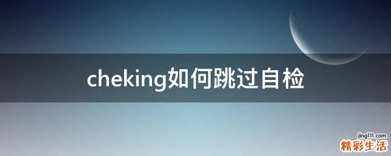 cheking如何跳过自检