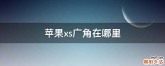 苹果xs广角在哪里