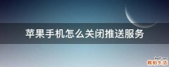 苹果手机怎么关闭推送服务