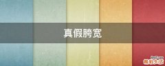 真假胯宽