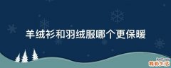羊绒衫和羽绒服哪个更保暖