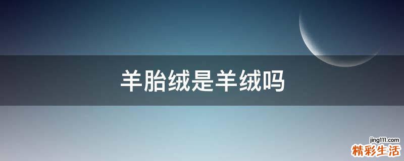 羊胎绒是羊绒吗
