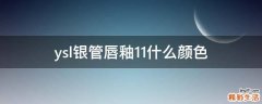 ysl银管唇釉11什么颜色