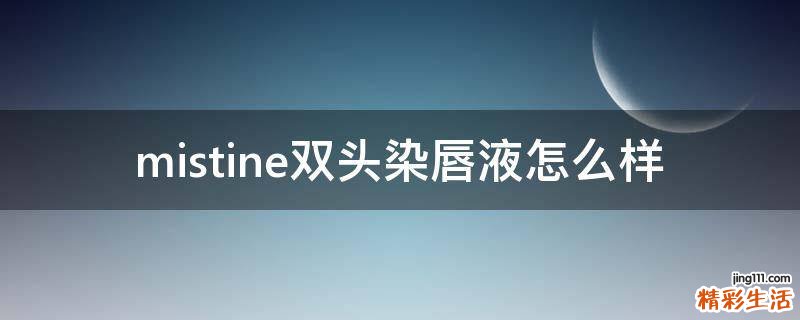 mistine双头染唇液怎么样