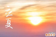 关于立夏的优美句子