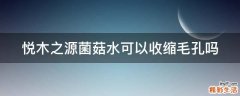 悦木之源菌菇水可以收缩毛孔吗