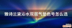 雅诗兰黛沁水双层气垫色号怎么选
