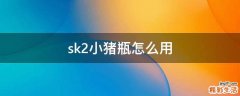 sk2小猪瓶怎么用