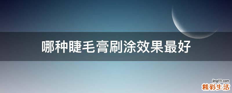 哪种睫毛膏刷涂效果最好