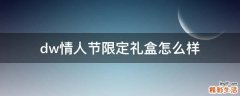 dw情人节限定礼盒怎么样