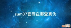 sum37官网在哪查真伪