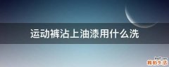 运动裤沾上油漆用什么洗