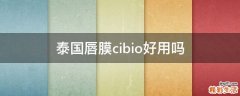泰国唇膜cibio好用吗