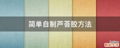简单自制芦荟胶方法