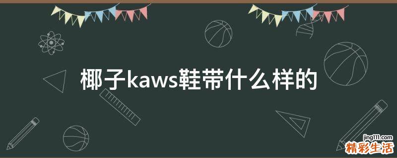 椰子kaws鞋带什么样的