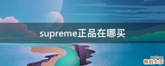 supreme正品在哪买