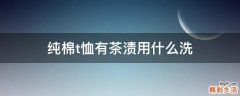 纯棉t恤有茶渍用什么洗