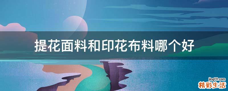 提花面料和印花布料哪个好