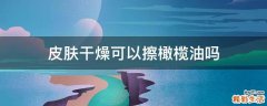 皮肤干燥可以擦橄榄油吗