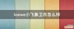 loewe小飞象卫衣怎么样