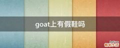 goat上有假鞋吗