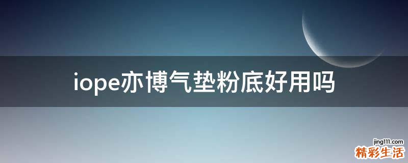 iope亦博气垫粉底好用吗