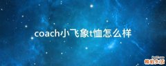 coach小飛象t恤怎么樣
