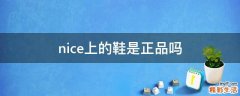 nice上的鞋是正品吗