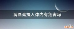 润唇膏摄入体内有危害吗