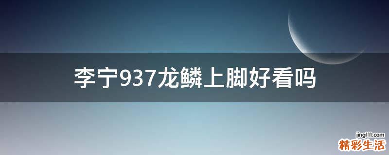 李宁937龙鳞上脚好看吗