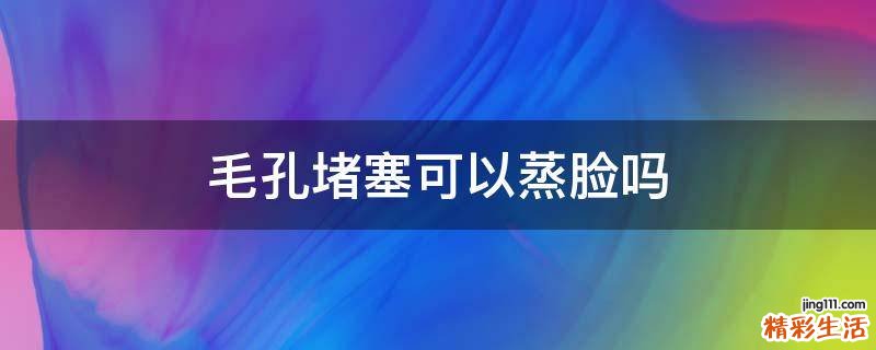 毛孔堵塞可以蒸臉嗎