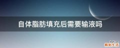 自体脂肪填充后需要输液吗