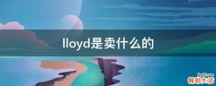 lloyd是卖什么的