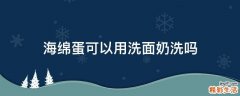 海绵蛋可以用洗面奶洗吗