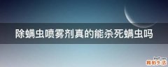除螨虫喷雾剂真的能杀死螨虫吗